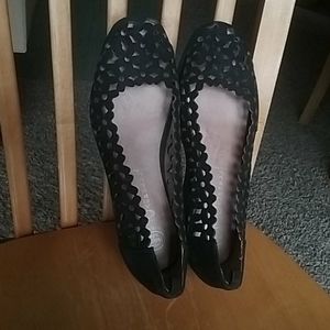 Jeffrey Campbell laser cutout platform flat